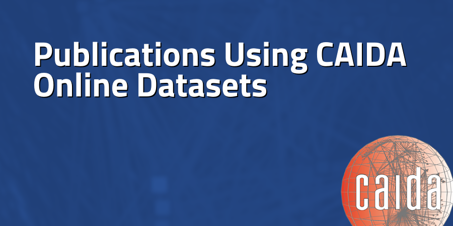 CAIDA Catalog Search - A Collection of Scientific Research on the