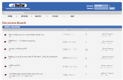 Figure 4. Proposed DatCat forum interface